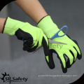 SRSAFETY hand protection sandy nitriel coated cut resistant working glove